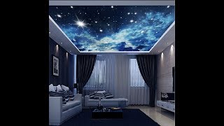 3D Stretch Ceiling Wallpaper  Ceiling 3D Effect wallpaper on roof  trending spot [upl. by Christos]