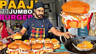 हैरान रह jaoge sardarji का Jumbo Burger । only ₹ 25 । Faridabad । street food India [upl. by Rukna]