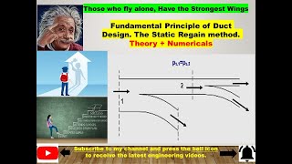 Fundamental Principle of Duct Design The Static Regain method Theory  Numericals [upl. by Nemraciram]