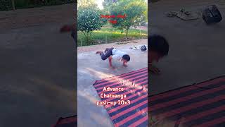 Advance Chaturanga push up 🦵🫸🫷💪 advanceyoga advanceyourpractice trending viralshorts youtube [upl. by Noryt]