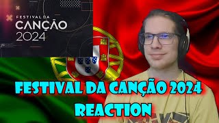 ESC 2024 REACTION FESTIVAL DA CANÇÃO 2024 PORTUGAL [upl. by Bryon597]