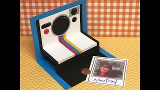 Instant Camera Pop Up Card Tutorial [upl. by Munsey]