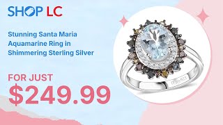 Santa Maria Aquamarine amp Diamond Ocean Blossom Ring in Silver Size 7 [upl. by Rahr591]