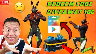 REDEEM CODE GIVEAWAY 100 RS FREE FIRE LIVE [upl. by Clover300]