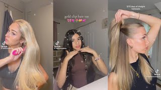 straight hair tiktoks 🤍  rose compilations [upl. by Nuy]