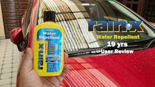 Rain X Water Repellent 19 yrs User Review  How to apply  DIY  thelazywanderermys [upl. by Ullyot]