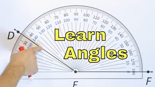 Learn Acute Obtuse amp Right Angles and Measure Angles with a Protractor  597 [upl. by Htieh]