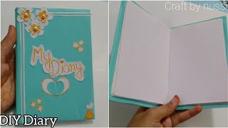 DIY Diary how to make notebook  Easy paper craft [upl. by Gorges]