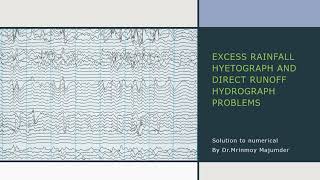 Excess Rainfall Hyetograph and Direct Runoff HydroGraph Problems [upl. by Casi]