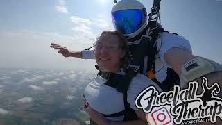 Abbi Wilkinss Tandem Skydive  UK Parachuting  FreefallTherapy [upl. by Atcele854]