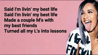 Cardi B  Best Life feat Chance The Rapper Lyrics [upl. by Francoise]