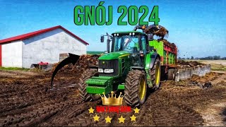 🇵🇱Gnój 2024💪🚨👌 John DeereampManitou w akcji🔥 [upl. by Waverley116]