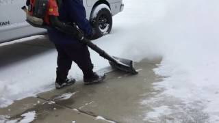 AIR JET SHOVEL with POWERFUL BACKPACK LEAF BLOWER SNOW REMOVAL [upl. by Venable]