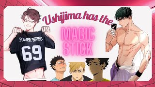 Oikawa cheating on Iwaizumi  Ushijima has the magic stick 🥴  UshiOi Lyric prank  Haikyuu texts [upl. by Riehl]