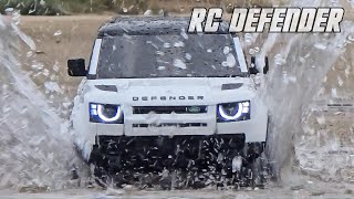 Land Rover New Defender 110 RC Riverside Bashing [upl. by Ennazor304]