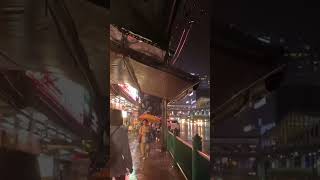 Lightning and thunderstorm on a Bangkok night travel walkingtour citywalk thailand rain [upl. by Syla]