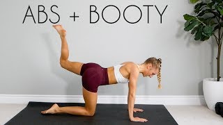 2 in 1 ABS AND BOOTY No Equipment Home Workout 20 min [upl. by Tenom408]