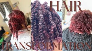 Color Natural Hair w Me  Tutorial Kinda  Red Hair  Funny Client lol [upl. by Woodall905]