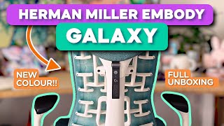 Herman Miller Embody Gaming GALAXY  Unboxing amp First Impressions✨ [upl. by Barthol]