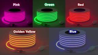 Shine Decor multi color LED Neon Rope Light Eco Neon test video [upl. by Yentterb895]