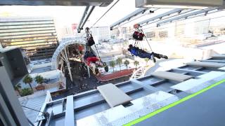 Las Vegas Zip Line TakeOff SlotZilla Zoomline [upl. by Cahn]