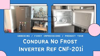 Unboxing  First Impressions CONDURA Refrigerator 2door No Frost Inverter CNF201i [upl. by Atteniuq]