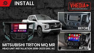 Mitsubishi Triton MQ MR Head Unit Installation 20162023 Dial AC [upl. by Drawe]