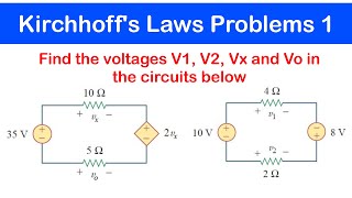 ☑️07  Kirchhoffs Current and Voltage Law  Practice Problems 25 and 26 fundamentals of Electric [upl. by Absa]