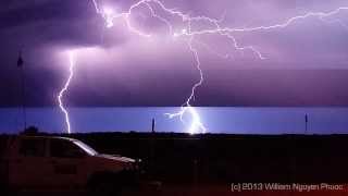 Barrow Island Lightning  Pilbara Western Australia  October 26 2013 [upl. by Gnehc]