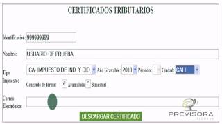 Tutorial  Certificados Tributarios [upl. by Cyprian]