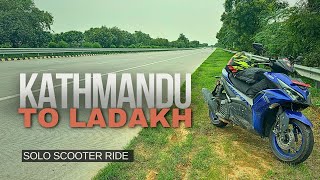 Lucknow to Delhi  Kathmandu to Ladakh SOLO ride on a Scooter  Yamaha Aerox 155 510 Kilometers [upl. by Paluas]