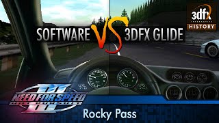 3dfx Voodoo 5 6000 AGP  Need For Speed III Hot Pursuit  Rocky Pass Software vs Glide [upl. by Bradway]