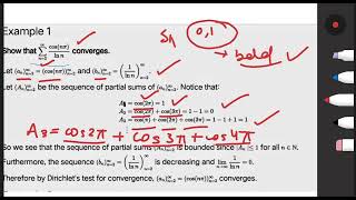 Dirichlets Test for the convergence  Arbitarary Series [upl. by Him]