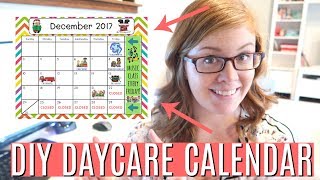 How to Make a FREE Daycare Calendar  DAYCARE DAY [upl. by Calia]