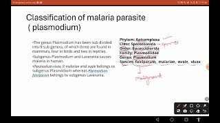 Plasmodium malaria parasiteclassification characteristics life cycle of plasmodium 4 genuskvs [upl. by Hamian475]