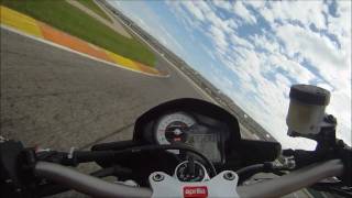 2011 Aprilia Tuono V4 R onboard at Valencia  Bike magazine [upl. by Leipzig477]