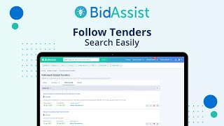 How to Follow amp Share Tenders Online  BidAssist [upl. by Karena]