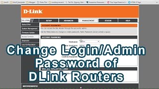 How to change login Password or Admin password on DLink routersDSL 2750U and other DLink Routers [upl. by Allix]