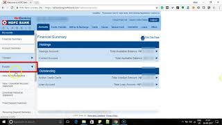 How to check Fixed Deposit FD summary through HDFC Net Banking [upl. by Claudine]