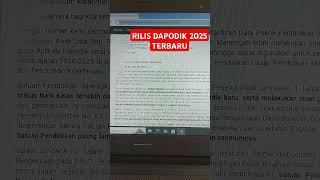 rilis dapodik 2025 new shorts youtubeshorts dapodik2025 feedshorts trending viral pip2024 [upl. by Wainwright118]