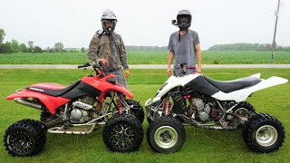 Suzuki LTZ400 vs Honda 400ex The Race Of The 400cc Quads [upl. by Tooley]