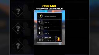 Cs Rank Character Combination  Best Character Combination For Cs Rank freefire shorts [upl. by Elfie165]