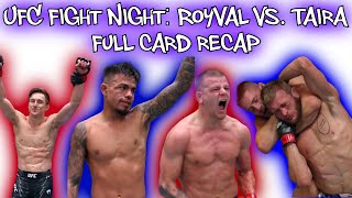 UFC Fight Night Royval vs Taira FULL CARD RECAP Every Round of Every Fight Breakdown [upl. by Zurciram]