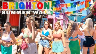 🇬🇧 Brighton Summer Walk Tour Bustling Brighton Town Centre 4K [upl. by Necaj]