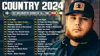 Luke Combs Morgan Wallen Brett Young Kane Brown Jason Aldean Country Music Playlist 2024 [upl. by Kcin]