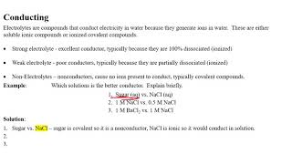 Conduction of Aqueous Solutions [upl. by Amarette371]