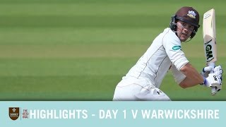 Burns and Sanga build innings  Highlights of County Championship v Warwickshire  Day One [upl. by Undine674]