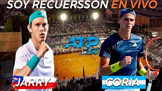 Nicolás Jarry vs Federico Coria Reaccionando en vivo ATP 250 de Santiago [upl. by Nwahsram553]