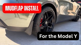 DIY  Tesla Model Y Mudflap Install [upl. by Onez]