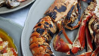 Langouste grillée comment cuire la langoustespiny lobster  طريقة طبخ جراد البحرفطور صيفي [upl. by Herwin]